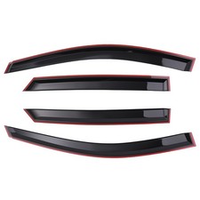 Front Rear Window Deflectors For Hyundai Santa Fe 2013-2018 Black 4pc Front Rear Window Deflectors For Hyundai Santa Fe 2013-2018 Black 4pc