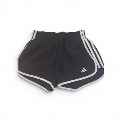 Adidas Marathon 20 Running Shorts Womens Small Black White 3-Stripe AEROREADY