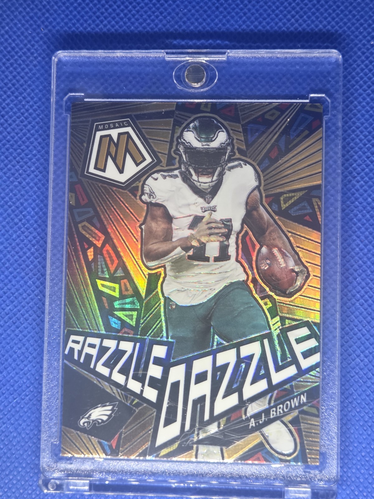 2023 PANINI MOSAIC RAZZLE DAZZLE A.J. BROWN PHILADELPHIA EAGLES #RD-14 CASE HIT