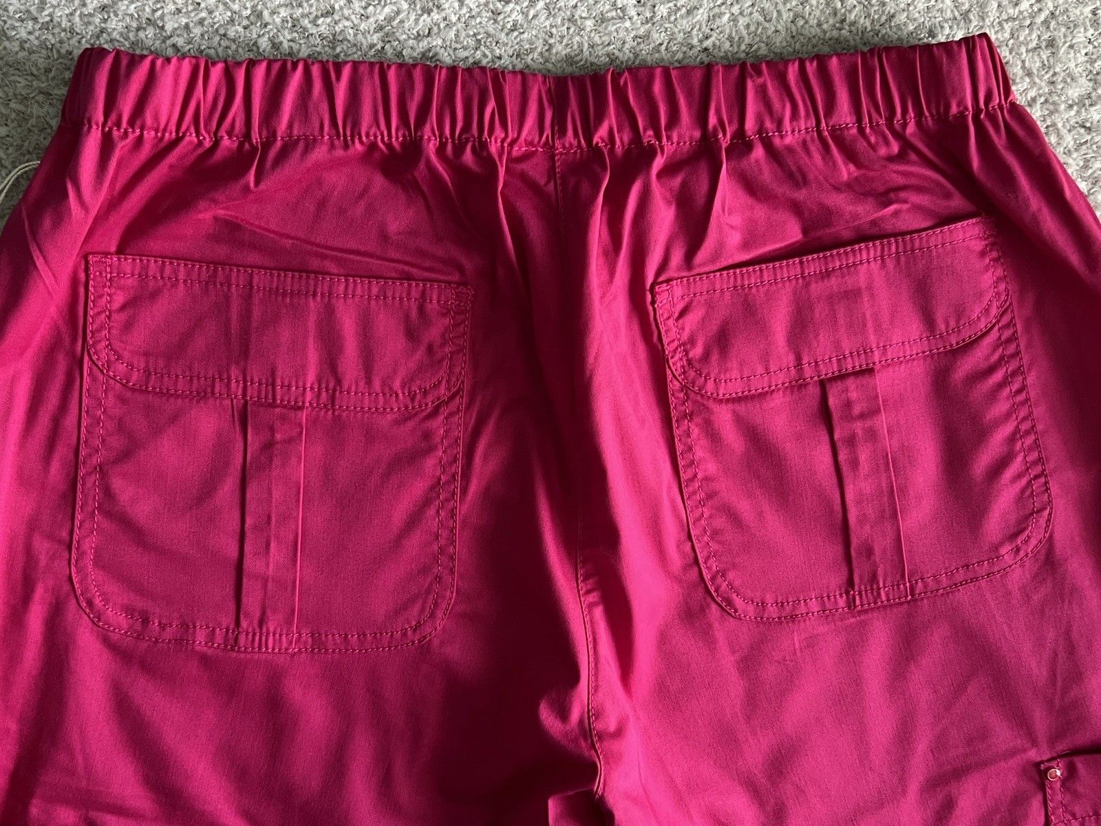Koi Stretch Scrub Pants Women’s Medium Petite Lipstick Pink Krysta Cargo Nursing