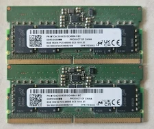 Micron MTC4C10163S1SC48BA1 16GB (2x8GB) DDR5 4800MHz PC5-4800B SODIMM RAM #636