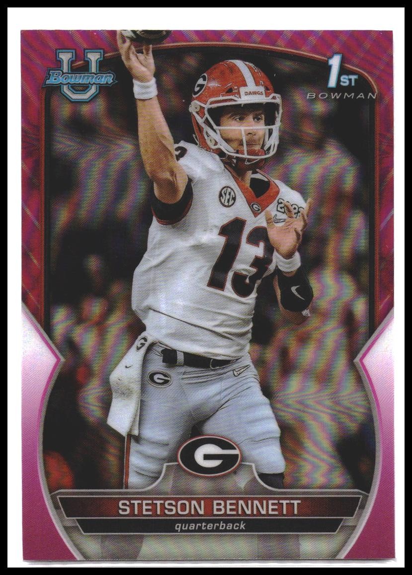 2022 Bowman University Chrome #39 Stetson Bennett Pink Refractor