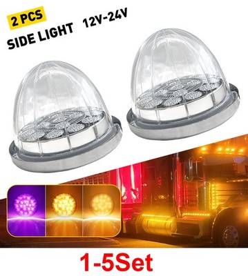 1-5Set Universal Amber Purple LED Watermelon Light Side Marker For Pickup 12-24V