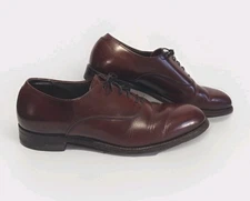 Vintage Hanover Masterflex Oxford 8.5 D/B All Leather USA Cap Toe DressBurgundy