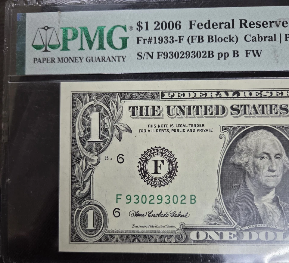 $1 & $2 MATCHING REPEATER SERIAL NUMBERS 93029302 Uncirculated 67EPQ FR1933-F - Image 4 of 4