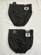 NEW Bali One Smooth U Hi-Cut Panties 2 Pair Women Size Medium Black Panty DFMEHC