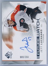 2024-25 UD SP Authentic Jett Luchanko 176 Future Watch Horizontal /599 RC Auto