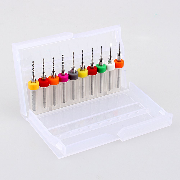 10 StüCk Mini Handbohrmaschine , Micro Spiralbohrer Set PCB Leiterplatten Bohrer-image