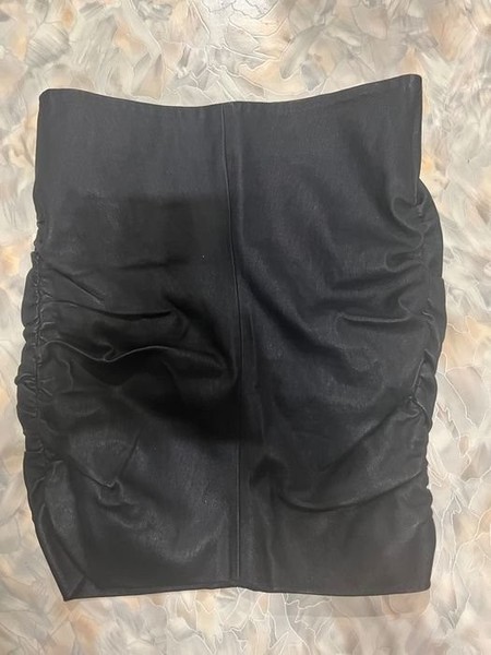 Women The Row Skirt Black Leather 36