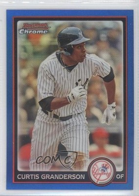2010 Bowman Chrome Blue Refractor 120/150 Curtis Granderson #166 0b5
