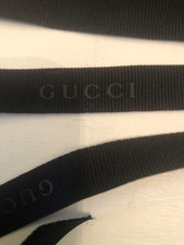 GUCCI Authentic Grosgrain Black Ribbon Extra Long