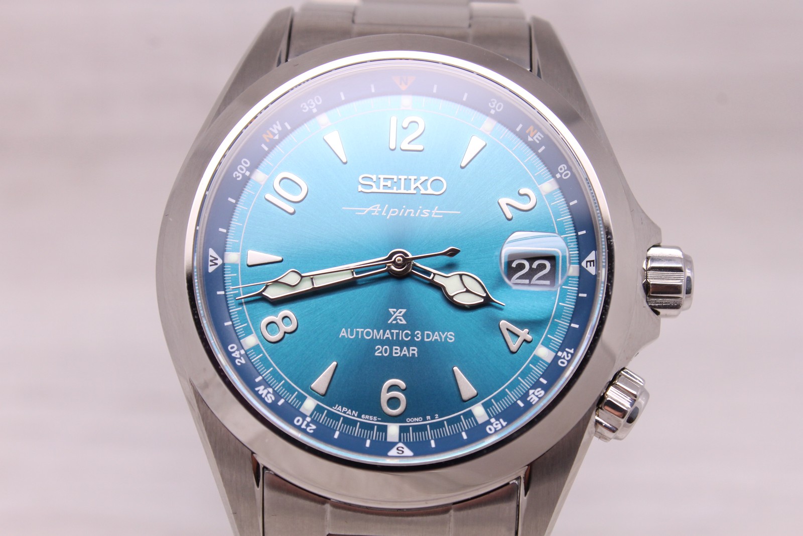 Seiko Prospex Alpinist 39.5mm Automatic 3 Days Steel Watch SPB503 Blue w Box image 6
