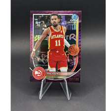Topps Bowman Chrome Purple Raywave Refractor Trae Young Hawks /199