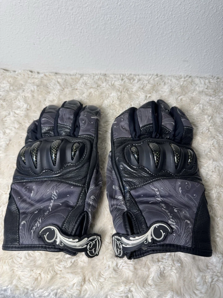 Women’s Motorcycle Gloves Street and Steel Sz Small Perforated Leather Motocross - Image 4 of 4
