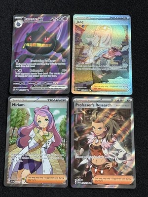 Pokémon Set 4x Scarlet & Violet EN NM Full Art / ex (Miriam 238, Banette ex, Jac