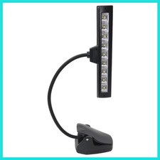 Portable Clip On Adjustable Neck 9 LEDs Music Stand Light Piano Orchestra Lam...