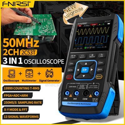FNIRSI 2C23T/2C53T/LCR-P1 Digital Oscilloscope Multimeter Signal Generator