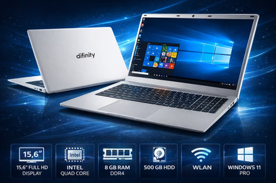 Difinity Notebook 15,6 Zoll FHD |Intel N3450 2,20Ghz | 8GB DDR4 | 500GB | Win 11