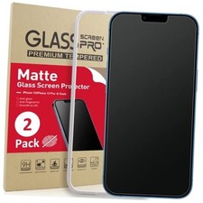  2 Pack  Matte Glass Screen Protector Designed for iPhone 13 Pro-6.1inch