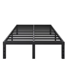 Full Size Bed Frame, 14 Inch Heavy Duty Metal Platform Bed Frame No Box Sprin...