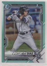 2021 Bowman Chrome Prospects Aqua Refractor 124/125 Eddy Diaz #BCP-33 03j5