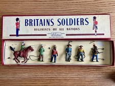 Vintage Britains Lead Toy Native American Indians Cowboys Nice variety in box