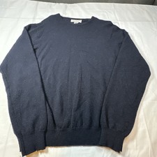 Saks Fifth Avenue Mens 100 Cashmere Sweater Navy Sz- M 2813