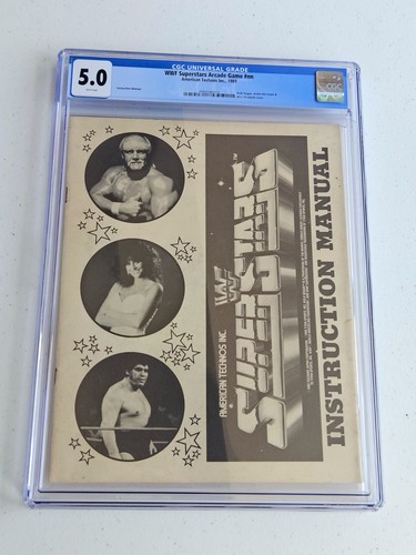 HULK HOGAN WWF Superstars 1989 ⚡André The Giant⚡Arcade Video Game Manual CGC 5.0