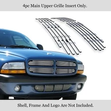 Fits 1997-2004 Dodge Dakota 97-03 Durango Upper Stainless Chrome Billet Grille