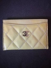 CHANEL Matelass Card Case Patent Leather