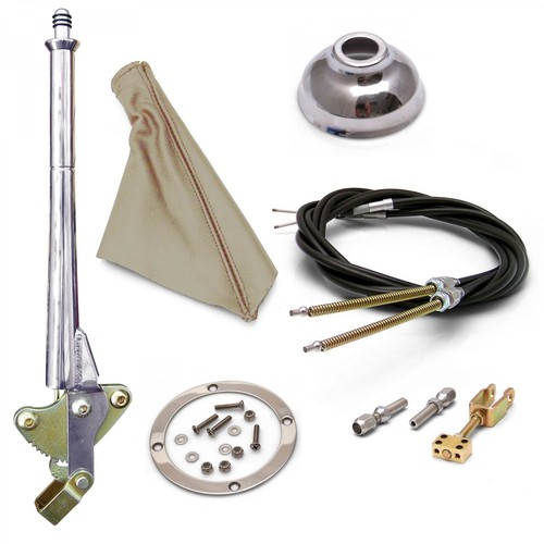 11 Trans Mnt Emergency Hand Brake Tan Boot, Silver Ring, Cap and Cable Kit - Picture 1 of 1