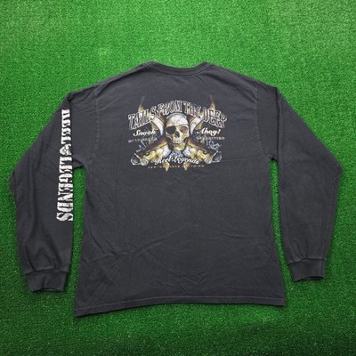 Reel Legends Tshirt Mens Large Black Long Sleeve Tails From The Deep Fishing
