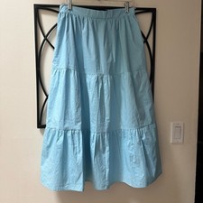 Altar'd State Blue Tiered Maxi Skirt Resort Wear size medium