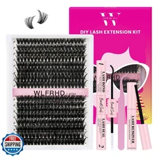 Lash Clusters Kit 320 Pcs DIY Individual Cluster Lashes D Curl Lash Extension