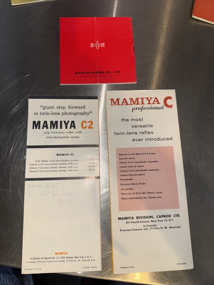 Manual de instrucciones original profesional Mamiya C2 MF1157 con artículos adicionales Foto 2 de 2