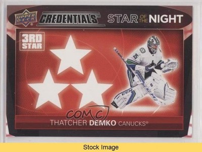 2021 Upper Deck Credentials 3rd Star of the Night Thatcher Demko #3S-2 READ a4m