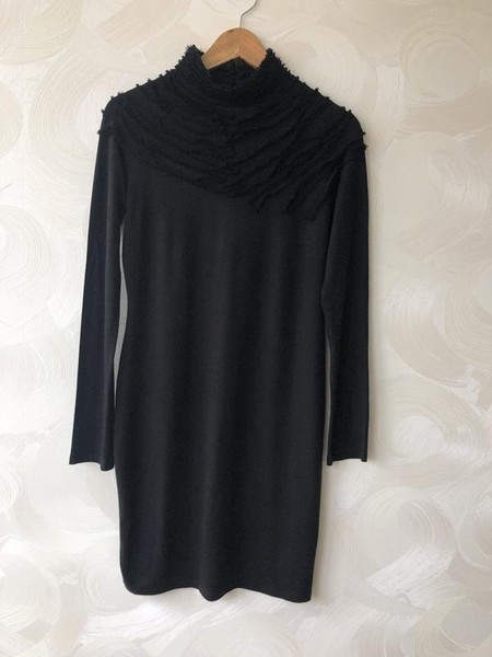 Women Patrizia Pepe Dress Black Viscose 36 / S /