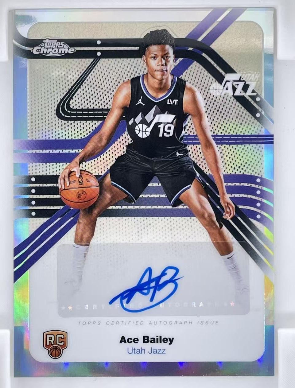 2025-26 Topps Chrome Ace Bailey RC Rookie Next Stop Refractor Auto