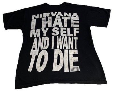 Vintage Nirvana Kurt Cobain “I Hate Myself And I Want To Die” T
