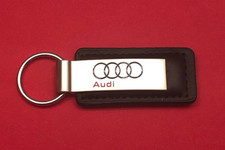 Leather Key Ring with Audi Logo & Dealer Name, etc. - Collectible - Memorabilia