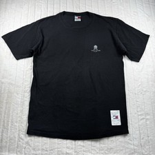 VTG Tommy Hilfiger T-Shirt Men's M Black Crew Neck Crest Logo Print Made in USA