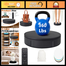 12" Rotating Display Stand - 360  Turntable for Photography, Motorized, 5 Covers