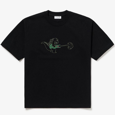 Godzilla + Lacoste Collab T-Shirt Black L size 5 Limited Japan NEW