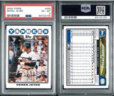 Derek Jeter PSA 6 EX-MT - 2008 Topps # 455 - New York Yankees SS/Captain - HOF
