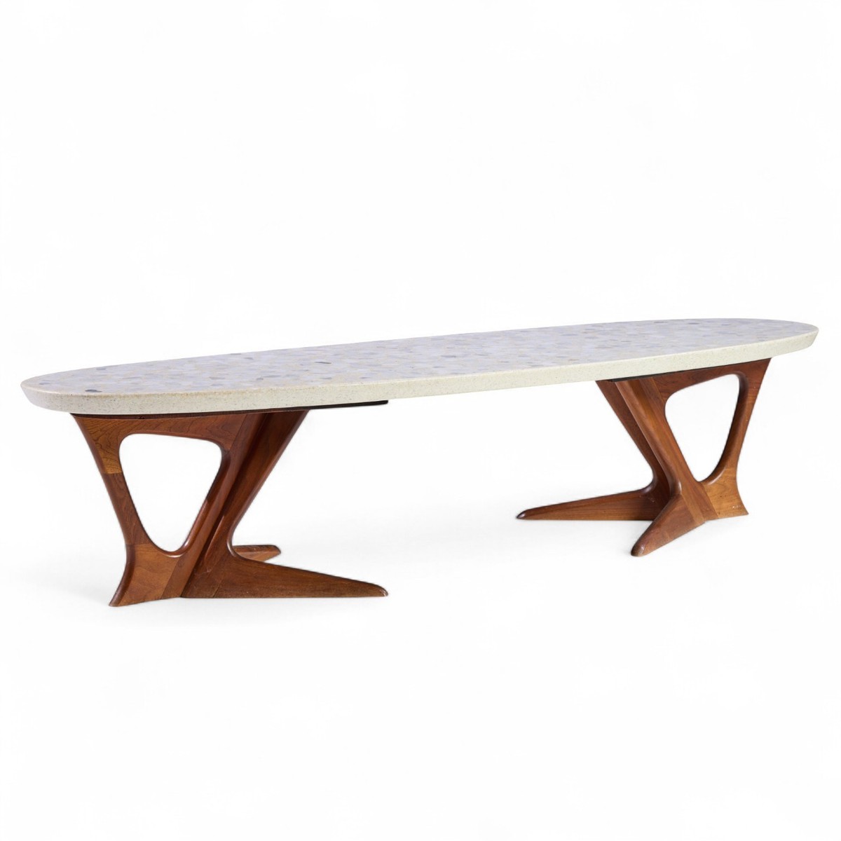 Harvey Probber Mid Century Walnut and Terrazzo Coffee Table | eBay