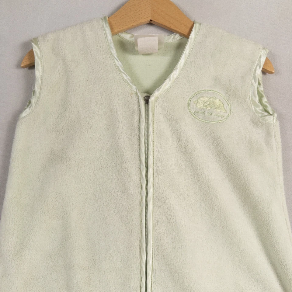 Cobertor vestível Halo SleepSack médio 6-12 meses 16 a 24 libras lã verde - Imagem 2 de 4