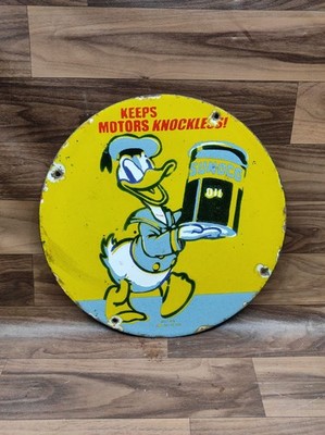 Porzellan Sunoco Motors Emaille Blechschild Schild Größe 12'' Zoll rund
