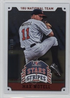 2015 Panini Stars and Stripes Longevity Parallel Ruby 25/199 Max Wotell #74 1s8