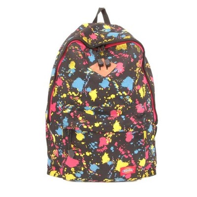 Dickies Black Rucksack Daypack All Over Logo Embroidery AB Condition, 15.4''