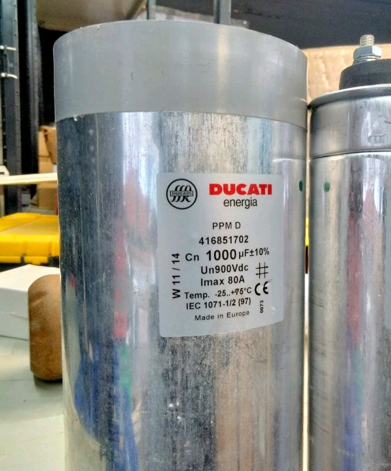 Ducati Energia 4168517002 PPM D 1000uF 900V DC Link Capacitor 80A NEW